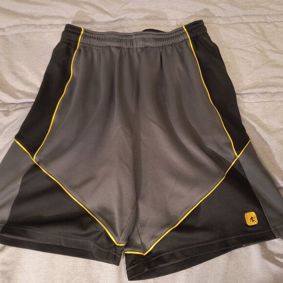 Men’s “AND1” Grey/Black/Yellow Basketball Shorts - Picture 1 of 4